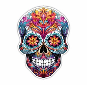 Sugar Skull " Day of the Dead  " Dia de los Muertos ""Precision Cut Decal