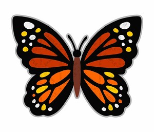 Monarch Butterfly  Precision Cut Decal