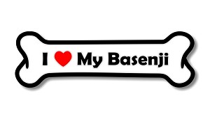 I Love My Basenji  Precision Cut Decal