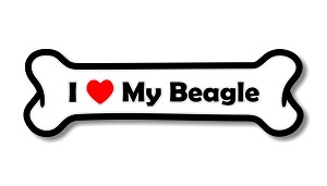 I Love My Beagle  Precision Cut Decal