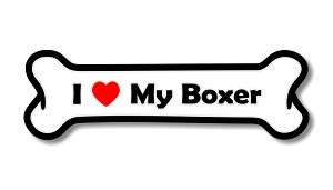 I Love My Boxer  Precision Cut Decal