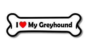 I Love My Greyhound  Precision Cut Decal