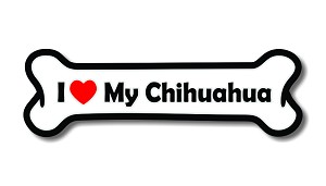 I Love My Chihuahua  Precision Cut Decal
