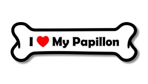 I Love My Papillon  Precision Cut Decal