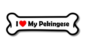 I Love My Pekingese  Precision Cut Decal 
