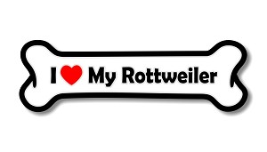 I Love My Rottweiler  Precision Cut Decal