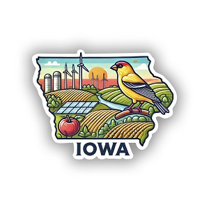 Iowa State Sticker (Peel N' Stick)