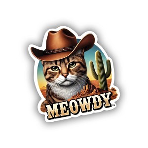 Meowdy Cowboy Cat  Sticker (Peel N'Stick)