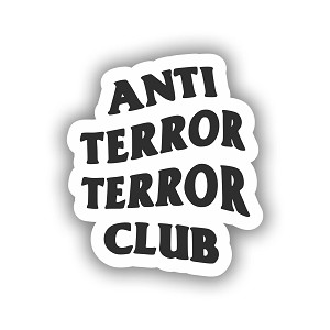 ANTI TERROR TERROR CLUB  Sticker (Peel N'Stick)