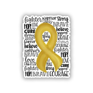 Childhood Cancer Awareness Survivor Ribbon Childhood  Sticker (Peel N'Stick)