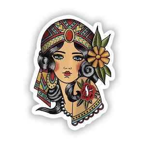 American Traditional Tattoo Design Gypsy Sticker (Peel N'Stick)
