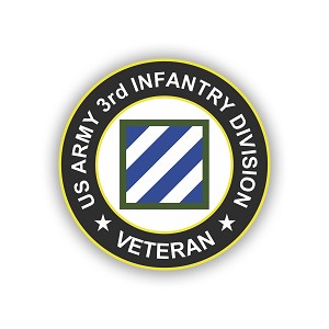 Army 3rd Infantry Division Veteran Sticker (Peel N'Stick)