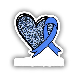 Fibromuscular Dysplasia Awareness Blue Ribbon  Sticker (Peel N'Stick)