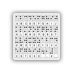 Braille Alphabet  Sticker (Peel N'Stick)