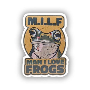MILF,  Man I Love Frogs  Sticker (Peel N'Stick)
