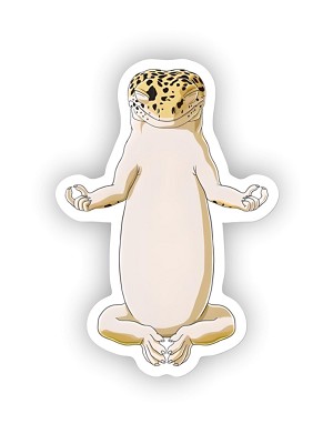 Funny Yoga Reptile  Sticker (Peel N'Stick) 