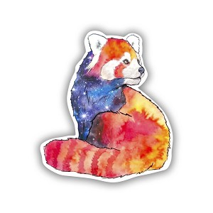 Galaxy Red Panda  Sticker (Peel N'Stick)