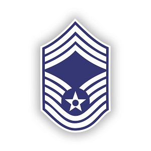 Air Force Chief Master Sergeant Insignia Rank  Sticker (Peel N'Stick)