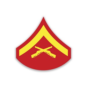 E-3 Lance Corporal Rank Sticker (Peel N'Stick)