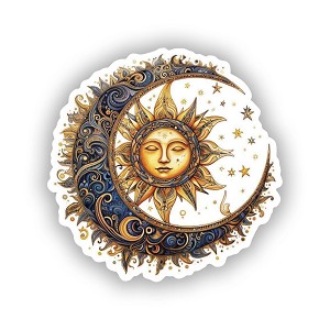 Moon Sun Stars  Sticker (Peel N'Stick)