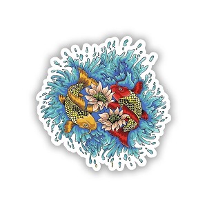 Koi Goldfish Pond  Precision Cut Decal