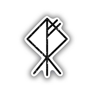 Wolf Viking Rune Symbol  Sticker (Peel N'Stick)
