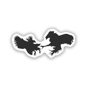 Rooster Fight  Sticker (Peel N'Stick)