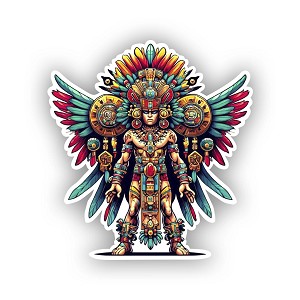 Aztec God Xipe Totec Full Body  Sticker (Peel N'Stick)