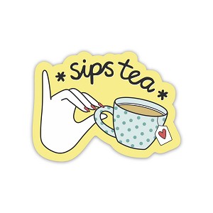 Sips Tea Sticker (Peel N'Stick)