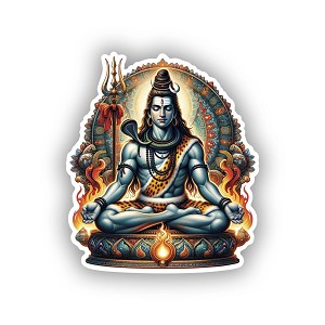 Realistic Shiva Hindu God  Sticker (Peel N'Stick)