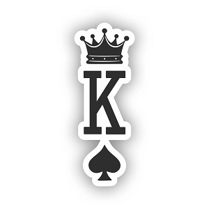King of Spades Playing Cards  Sticker (Peel N'Stick) 