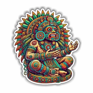 Aztec God Tlaloc  Sticker (Peel N' Stick)