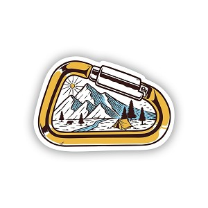 Carabiner Hiking  Sticker (Peel N' stick)