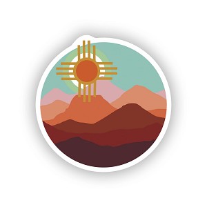 New Mexico Zia Sun  Sticker (Peel N'Stick)