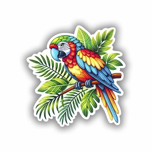 Tropical Parrot  Sticker (Peel N'Stick) 