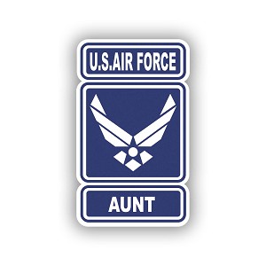 US Air Force Aunt USAF  Sticker (Peel N' Stick)