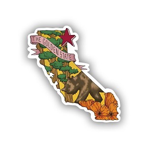 California The Golden State  Sticker (Peel N' Stick)