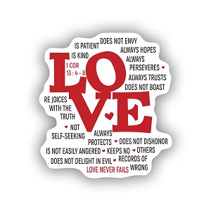 Love by 1 Corinthians 13  Sticker (Peel N' Stick)