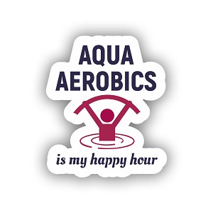 Water Aerobics Aquatic Fitness Aqua  Sticker (Peel N' Stick)