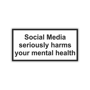 Social Media Harms Mental Health  Sticker (Peel N' Stick) 