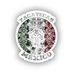 Zacatecas Aztec Calendar Mexico  Sticker (Peel N' Stick)