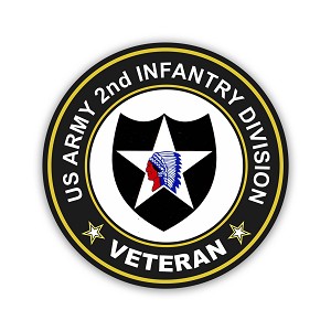 2nd Infantry Division Veteran  Sticker (Peel N' Stick)