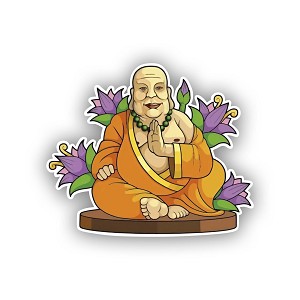 Cartoon Buddha Sticker (Peel N' Stick)