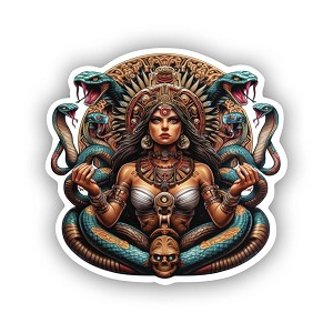Realistic Coatlicue Aztec Goddess   Sticker (Peel N' Stick)