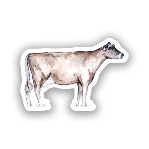 Cute Jersey Cow   Sticker (Peel N' Stick