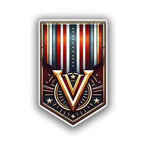 Majestic Valor Medal   Sticker (Peel N' Stick)