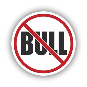 21000-VLC204 No Bull  Sticker (Peel N' Stick)