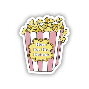 Here for the drama  Sticker (Peel N' Stick)
