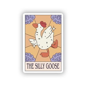 Silly Goose Tarot Card  Sticker (Peel N' Stick)
