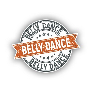 Belly Dance Grunge Stamp  Sticker (Peel N' Stick)